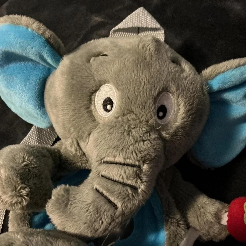 Chupa Chups Elephant Plush Backpack with Vinly Tummy in‎ Gray
